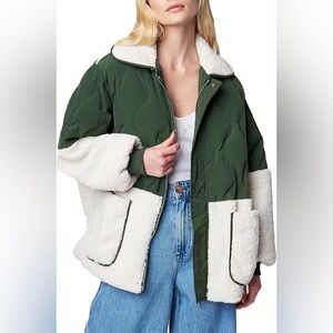 [BLANKNYC] Women's Sherpa
Quilted Jacket, Hitch Hike, XS green and cream new